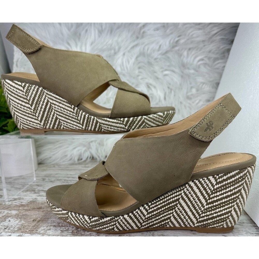 HUSH PUPPIES Griffon Slingback Sandal Women’s Size 7.5 Green Summer‎ Lunch Date